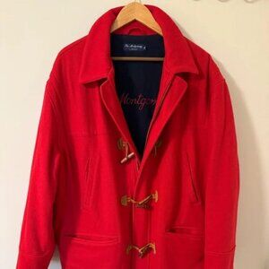 Red Wool Duffle Coat – Classic Toggle Style
